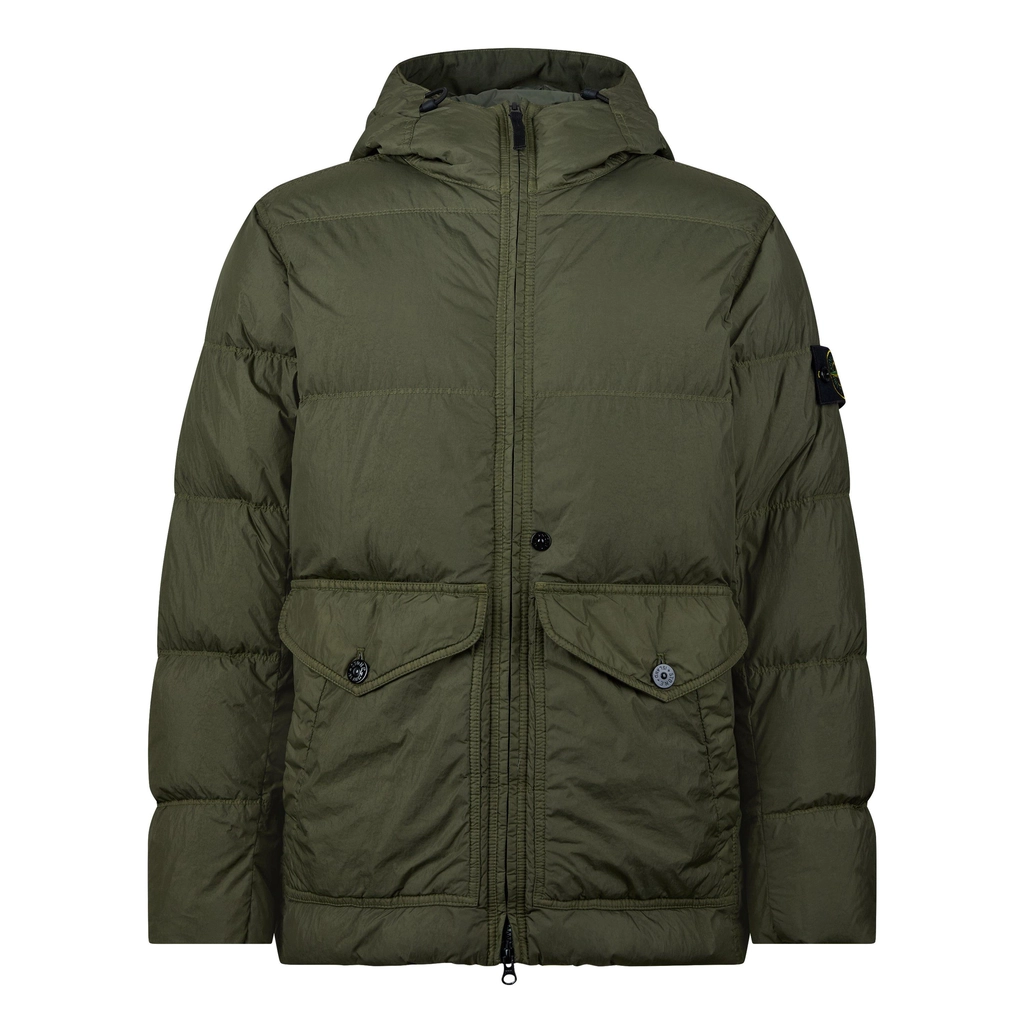 Stone Island Compass Badge Puffer Jacket - Muschio V0059